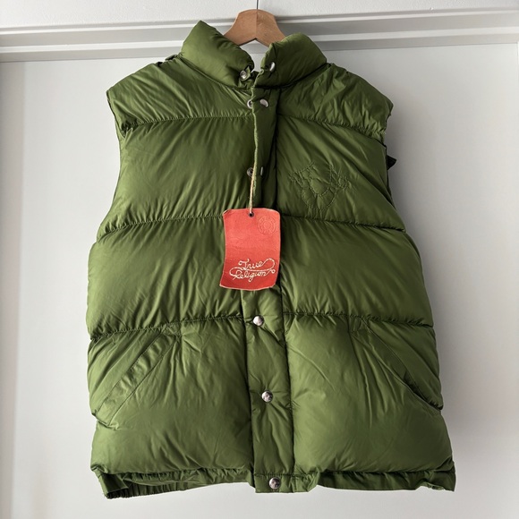 NWT True Religion Green Down Puffer Vest - Picture 1 of 6